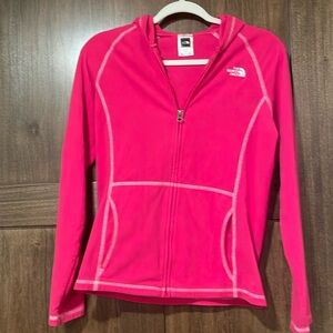 North Face hooded fleece zip up.